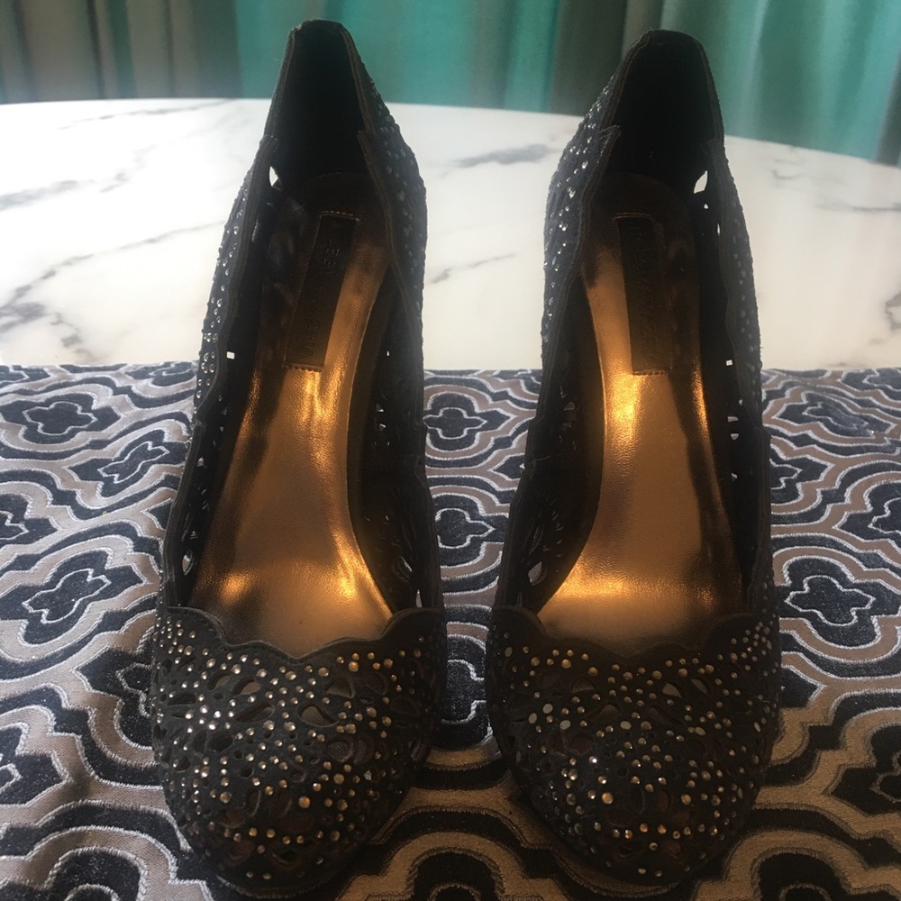 BCBG Sexy Lacy Suede Stilletos